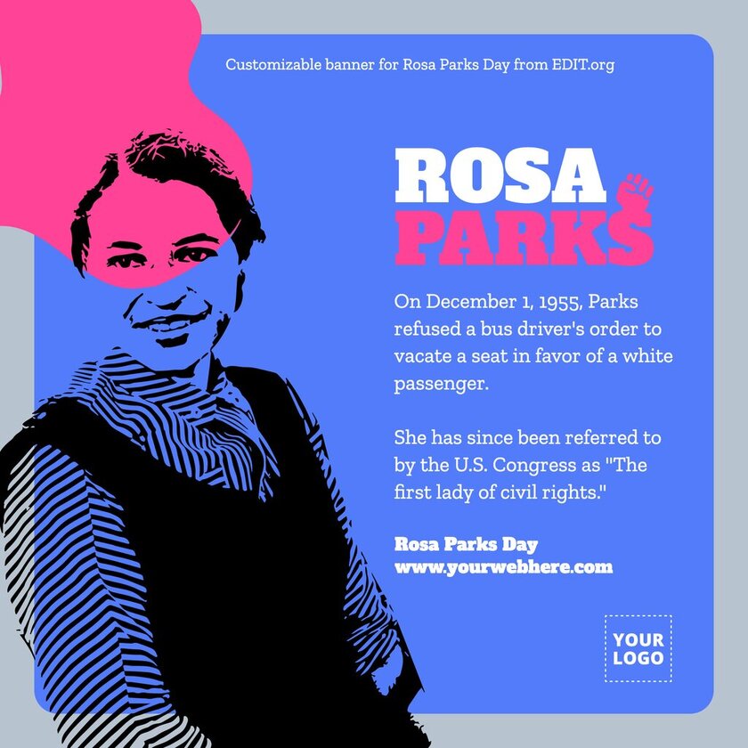 Make free Rosa Parks Day banners