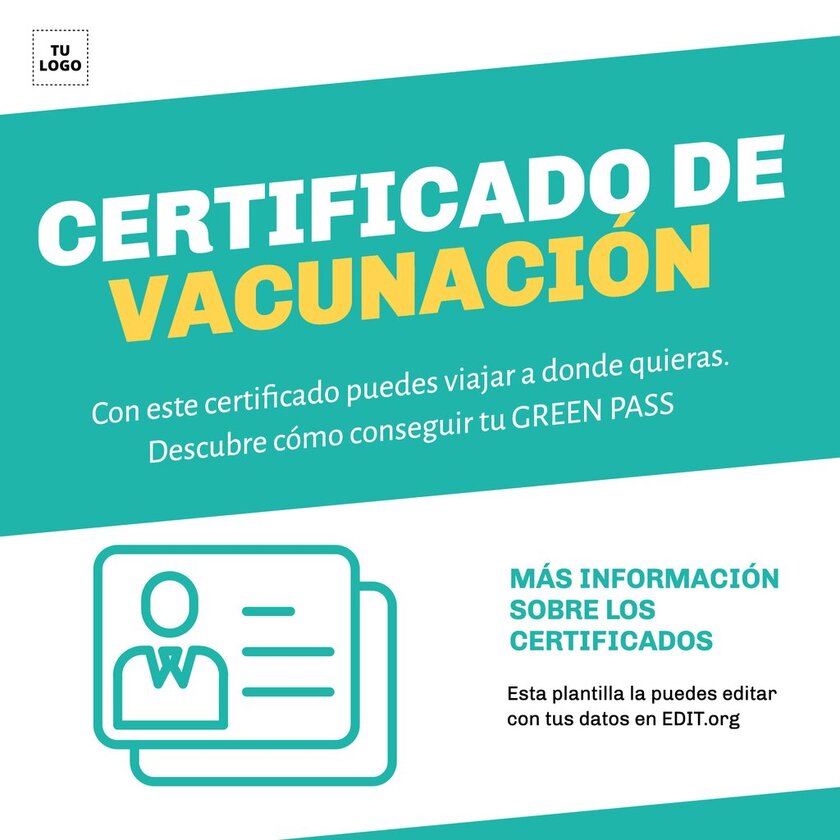Cartel para anunciar que se pide el certificado de vacunación.