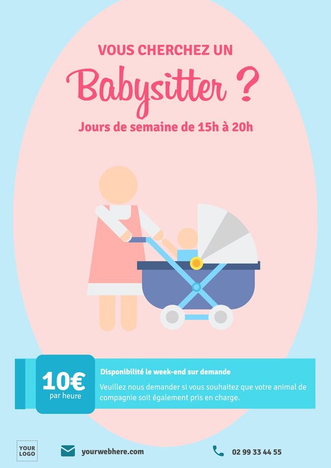 Modèles de prospectus de babysitting à modifier en ligne