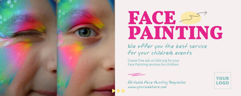 Printable face paint flyer to customize online for free
