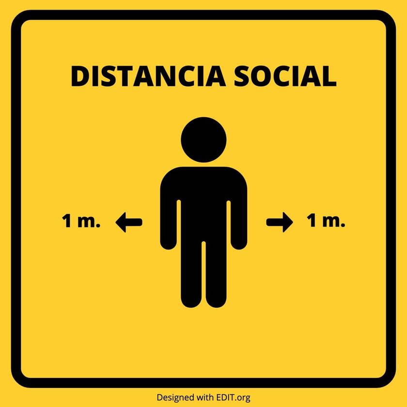 plantilla distancia social coronavirus 2 metros