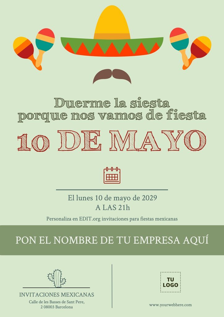 Invitaciones para fiestas mexicanas personalizables gratis