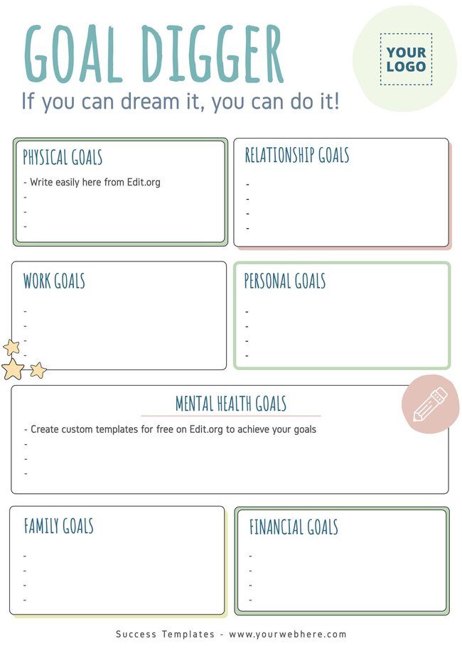 Free Printable Success Plan Templates