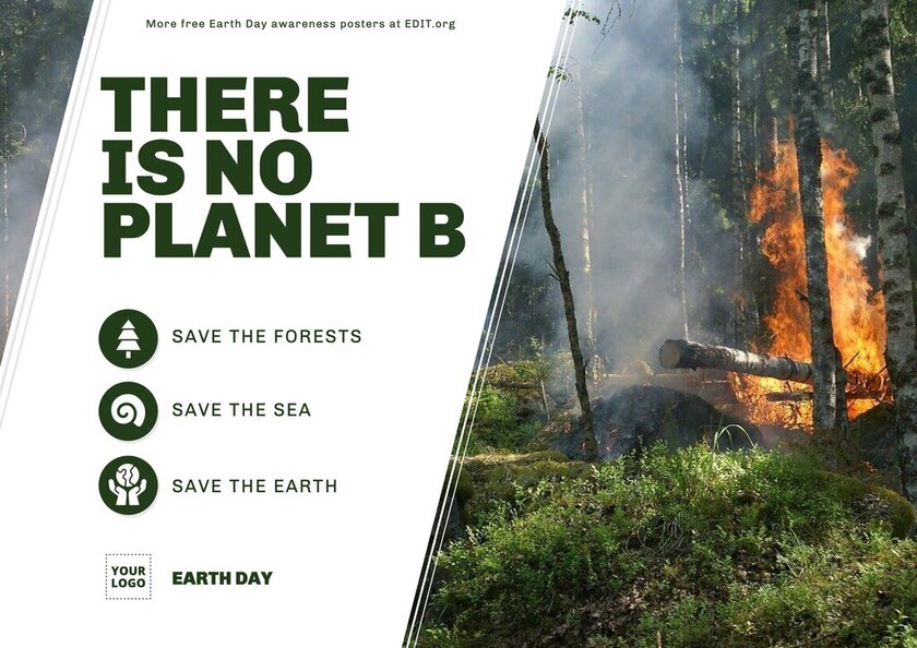 Customizable Earth Day slogans posters to print
