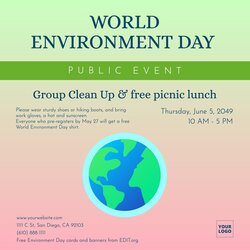 Free World Environment Day customizable templates