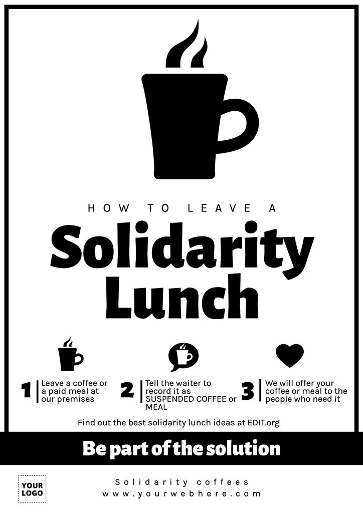 Custom solidarity meal poster design to print