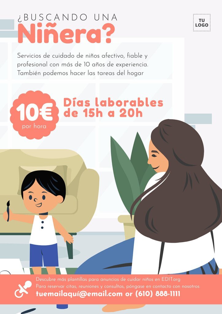 Aditivo Horizontal Extracción Edita anuncios de niñeras y canguros online