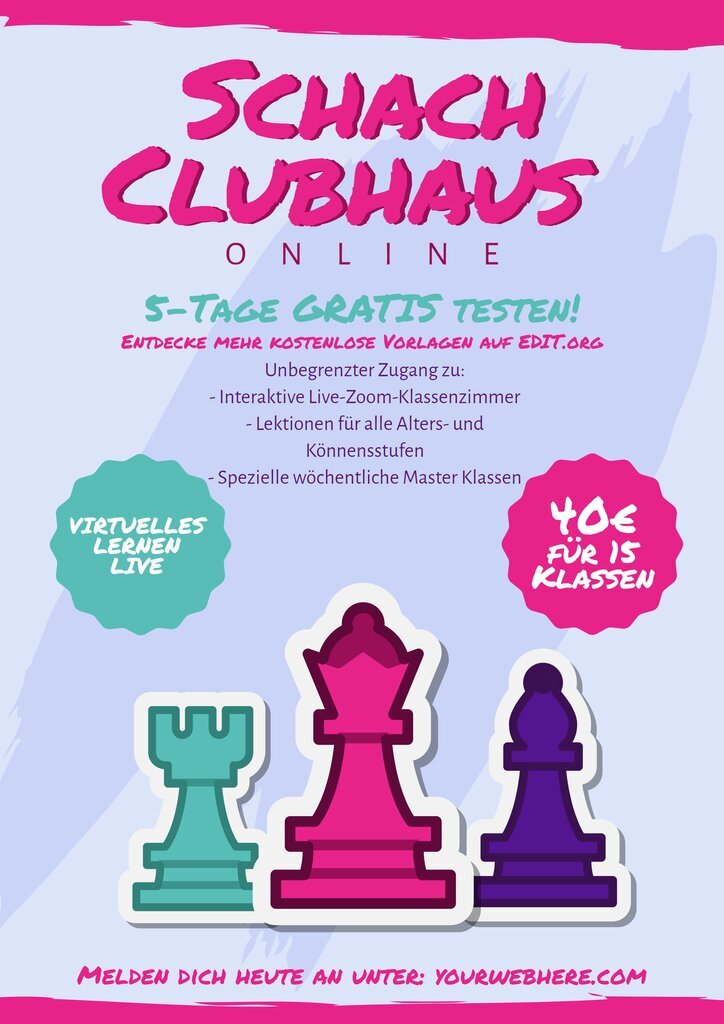 Kostenlose Vorlagen für Schachklub
