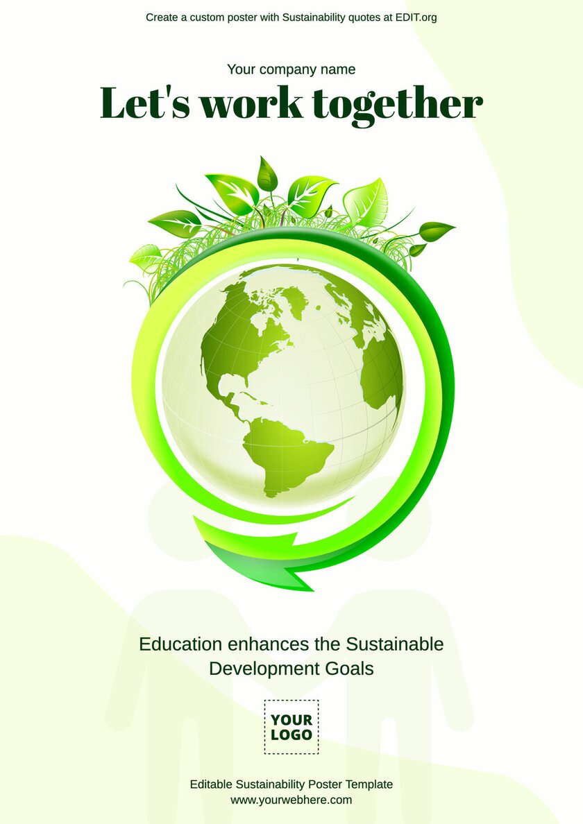 Customizable sustainability poster templates printable