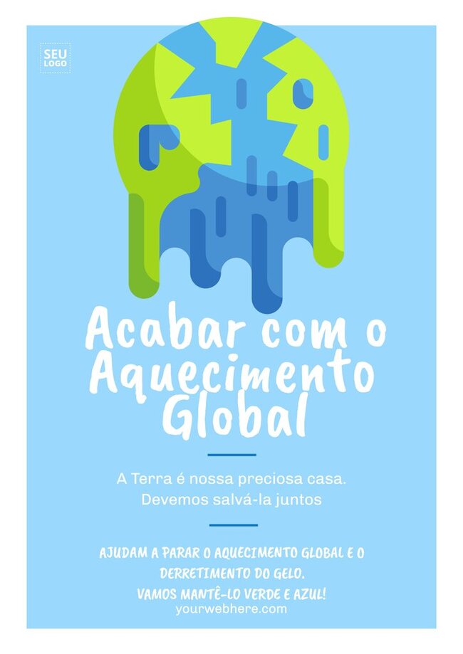 Modelos de cartazes sobre mudança climática