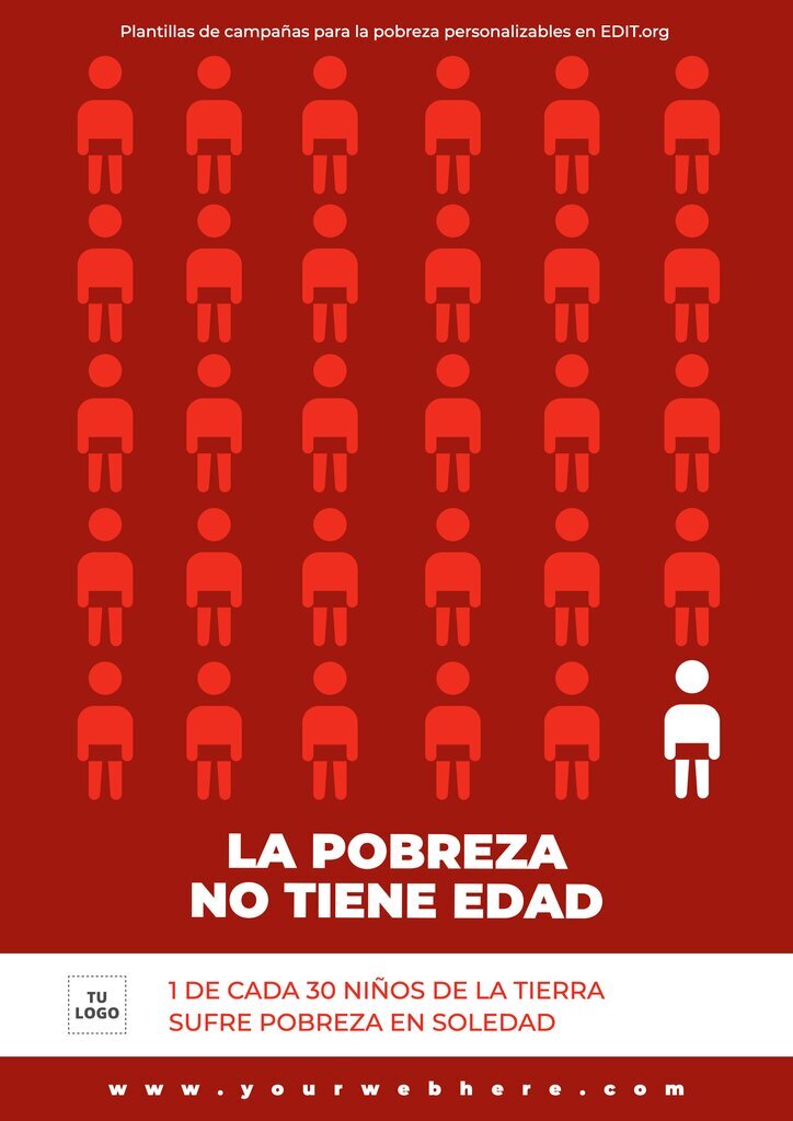Carteles gratis en contra de la pobreza para imprimir