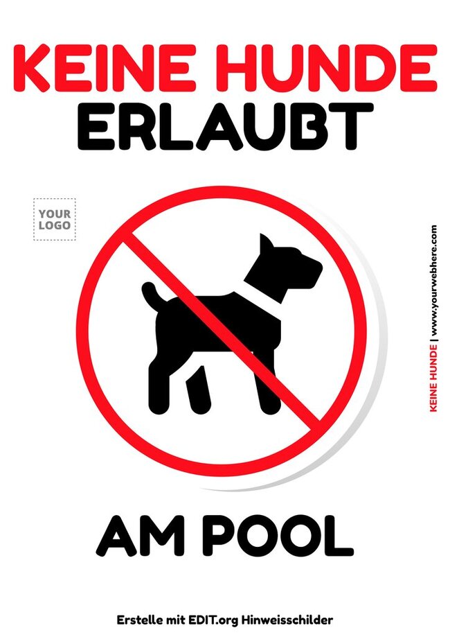Hunde verboten Schildvorlagen