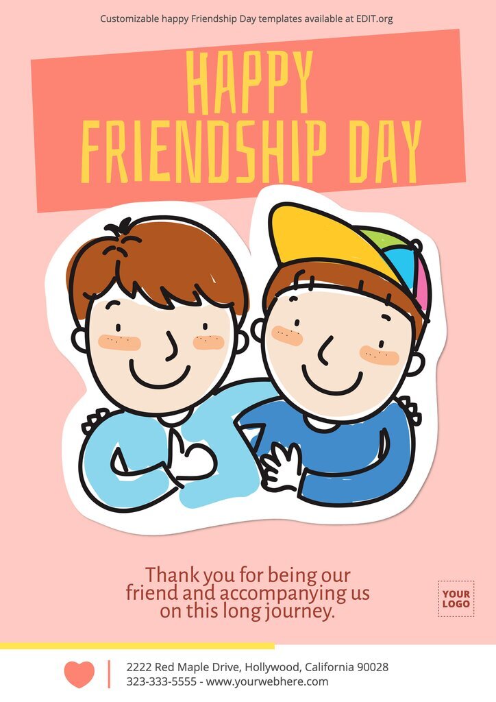 Poster of happy friendship day