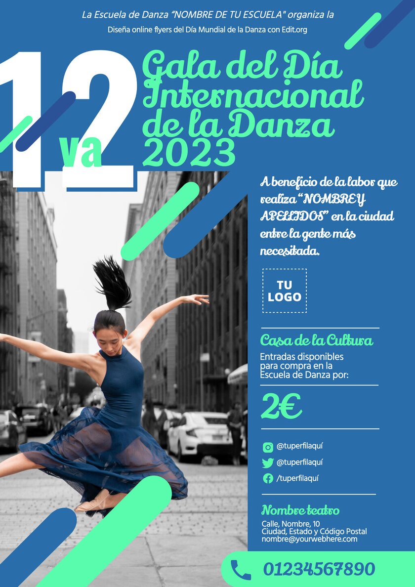 Plantillas del 29 de abril Día Internacional de la Danza
