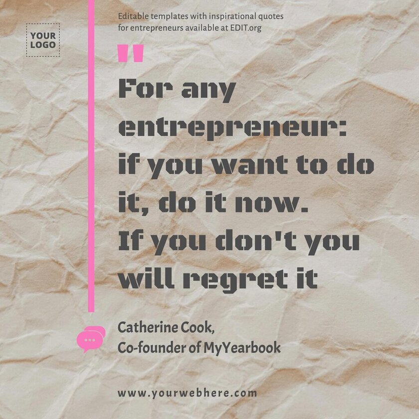 Free templates with inspirational quotes for female entrepreneurs