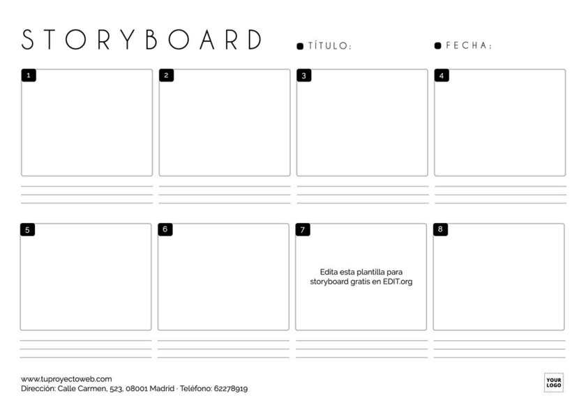 Modelos de storyboard gratuitos, imprimíveis e personalizáveis