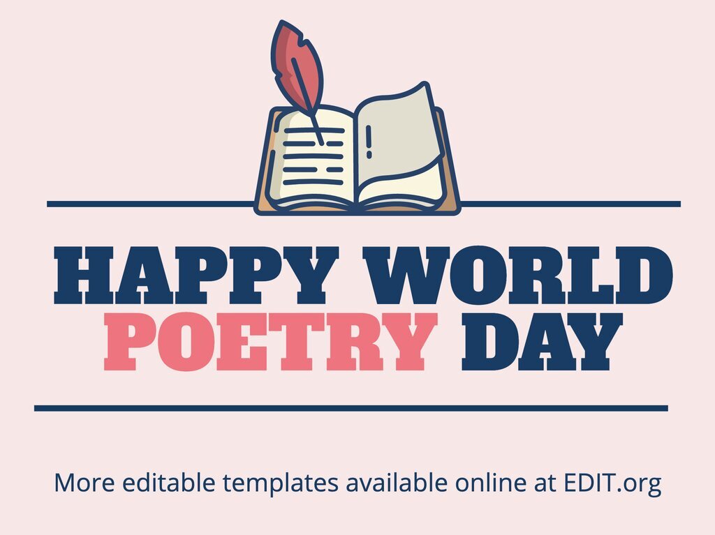 Create a customized World Poetry Day poster