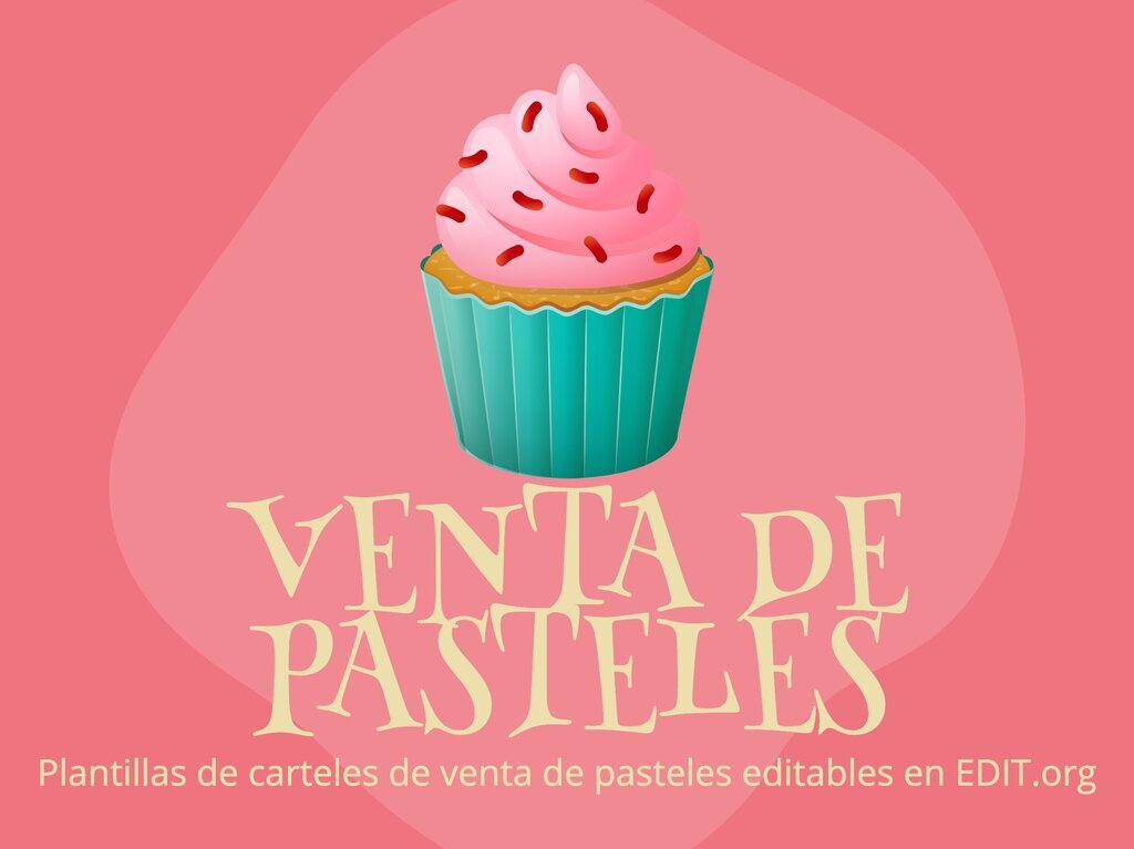 Letrista paso Posicionamiento en buscadores Carteles para venta de pasteles editables gratis