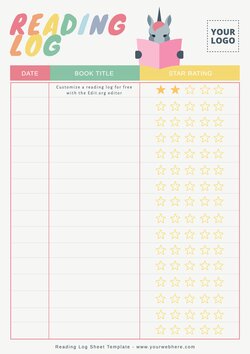 Printable Reading Log Sheet Templates