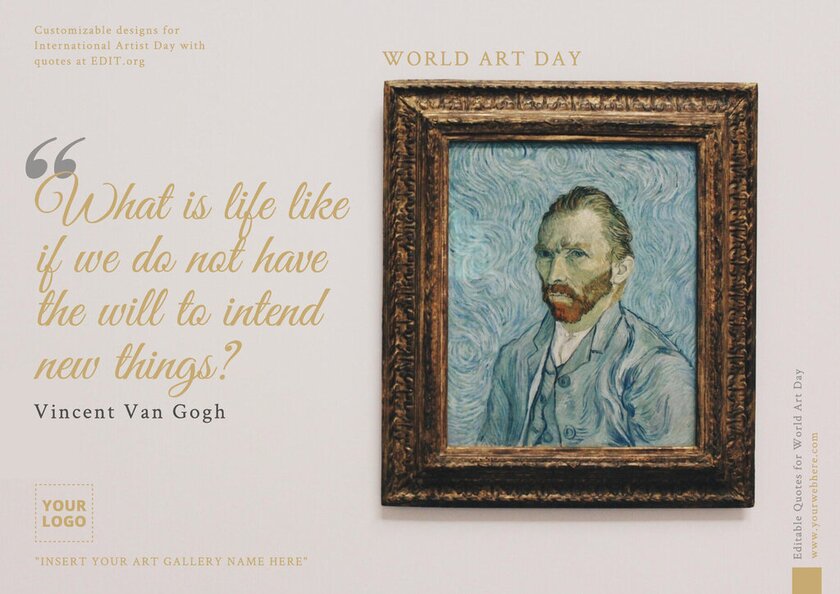 Original images with quotes for World Art Day