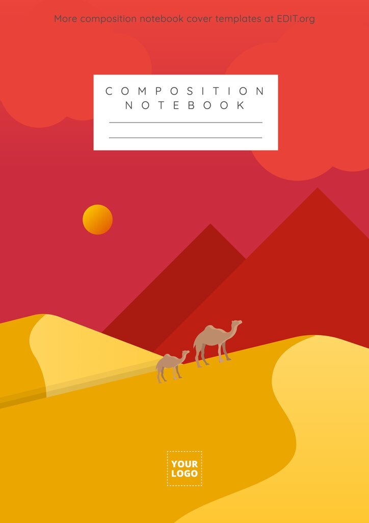 Ontwerp van de cover van het compositie notitieboek