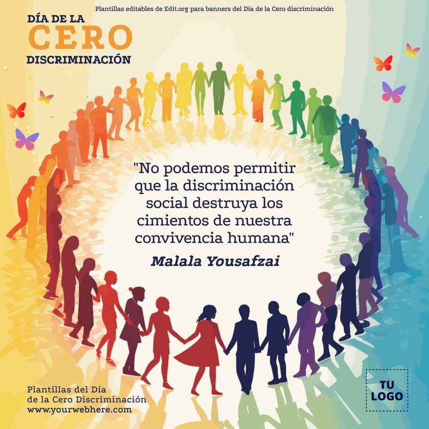 Plantillas con frases del Día de la Lucha contra la Discriminación