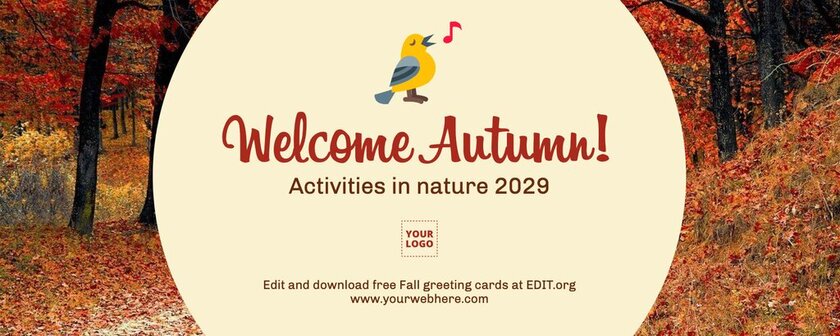 Autumn greeting card to edit online for free