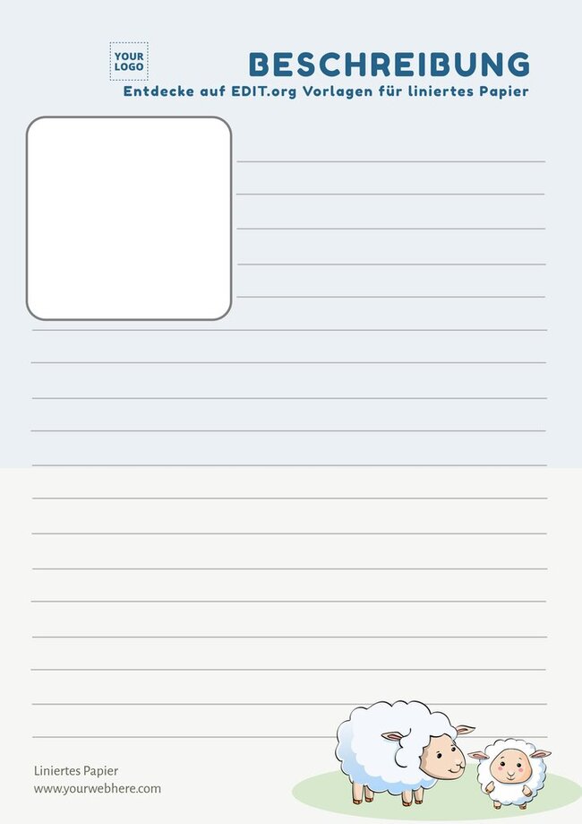 Kostenloses liniertes Grundschulpapier zum Ausdrucken
