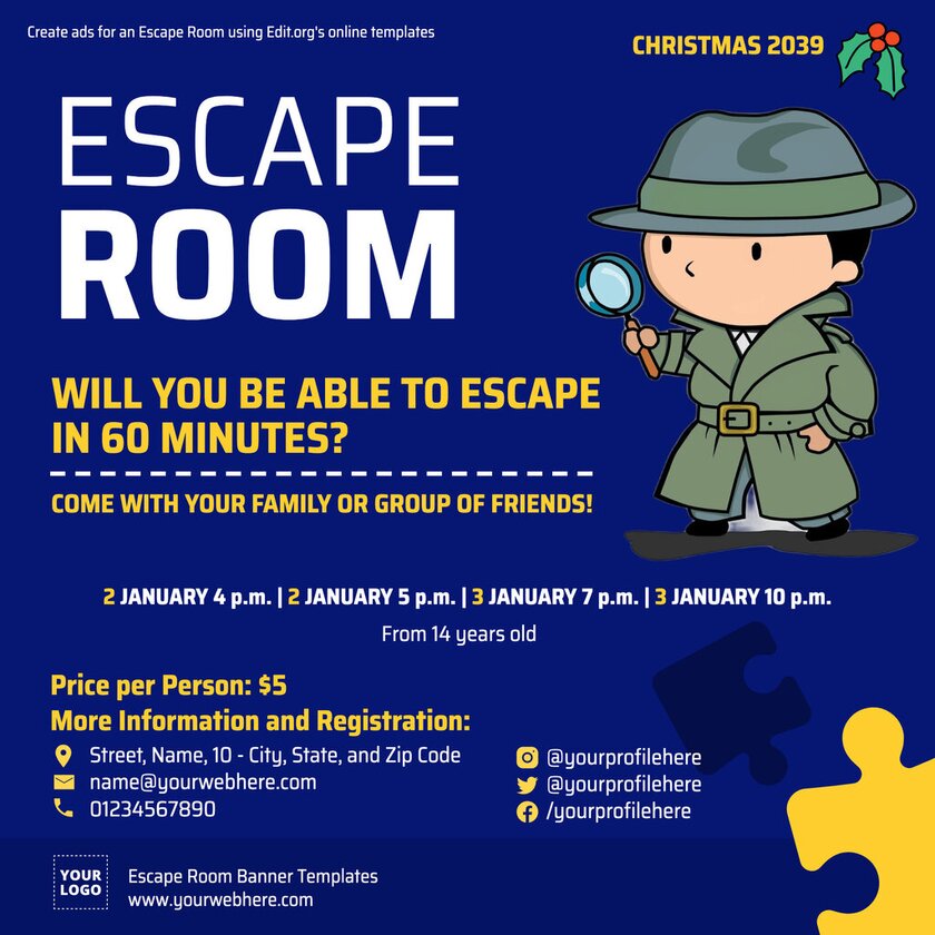 Templates gratuitos de escape room