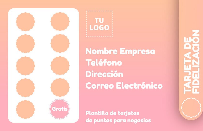 Diseños de tarjetas de recompensa para empresas