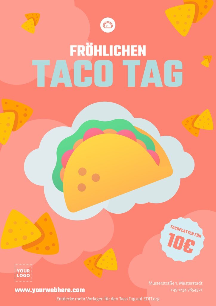 Vorlagen für den Taco Tag kostenfrei online bearbeitbar