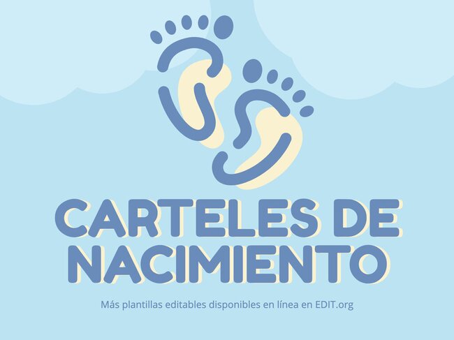 Diseña un Cartel de Nacimiento para tu bebé