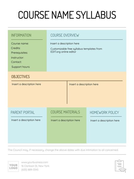 Syllabus Didactic Programming Templates to edit online