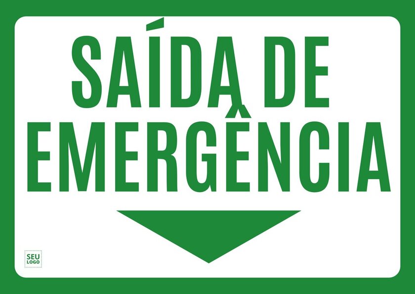 Banner personalizável para cartazes de emergência