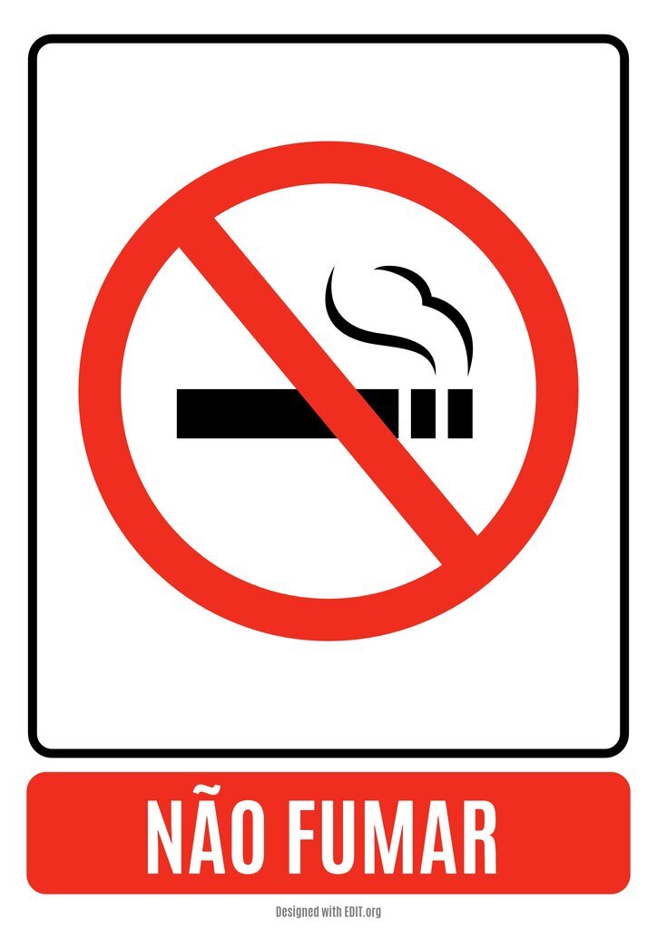 Flyer On-line para proibir fumar
