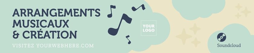 modele de banniere soundcloud éditable pour des arrangements musicaux & création