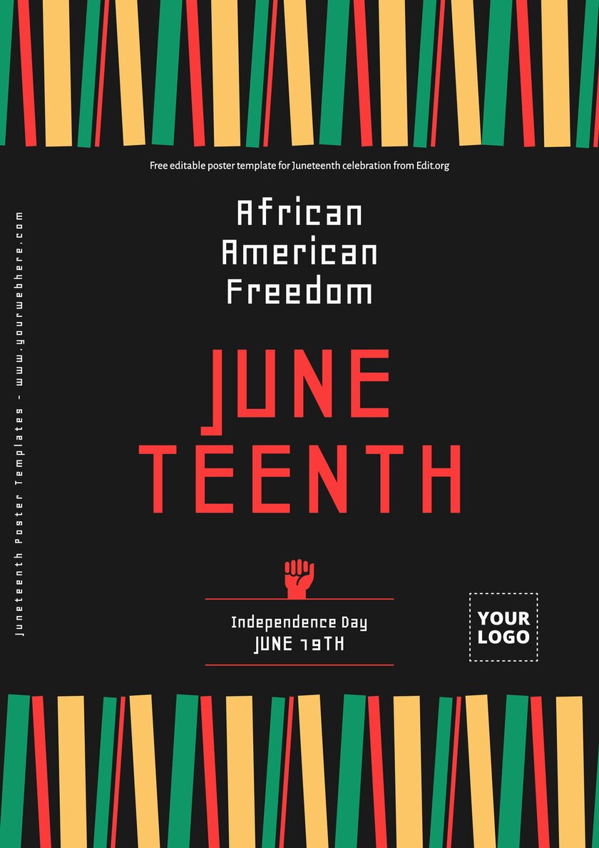 Poster for Independence Day Juneteenth to edit