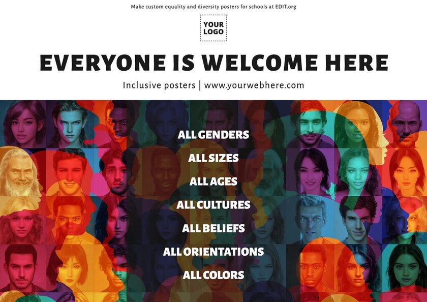 Workplace equality and diversity poster