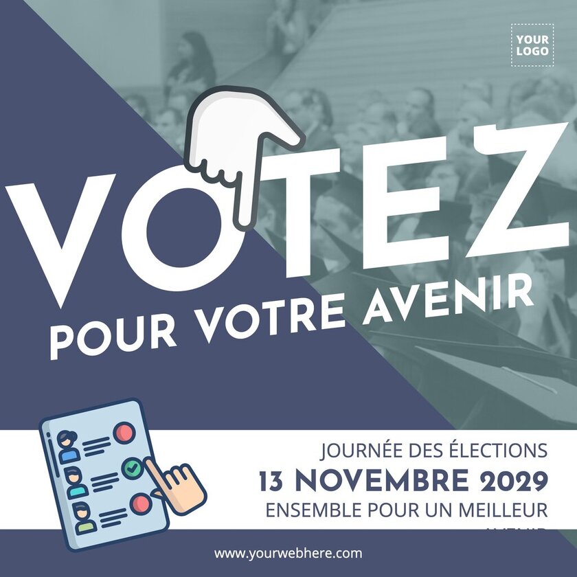 affiche éditable pour faire voter les éleves pendant l'élection