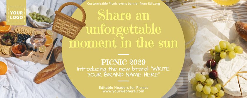 Customize a banner for picnic event for free