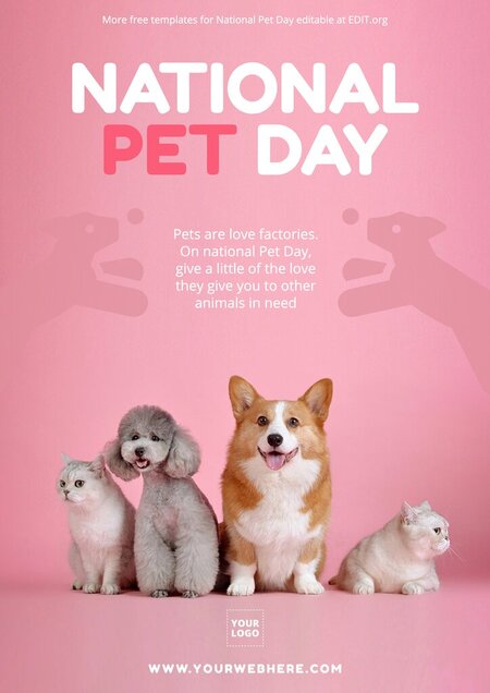 Free National Pet Day posters