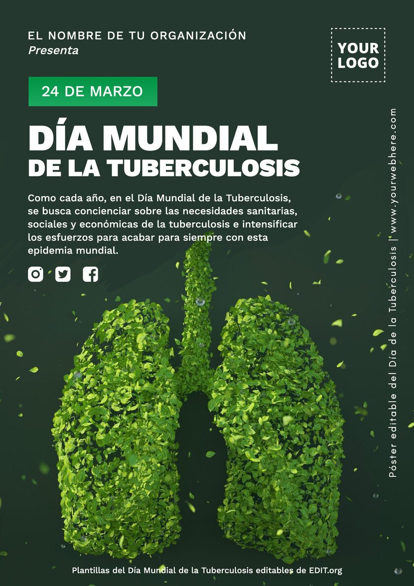 Póster gratis del Día Mundial de la Lucha Contra la Tuberculosis