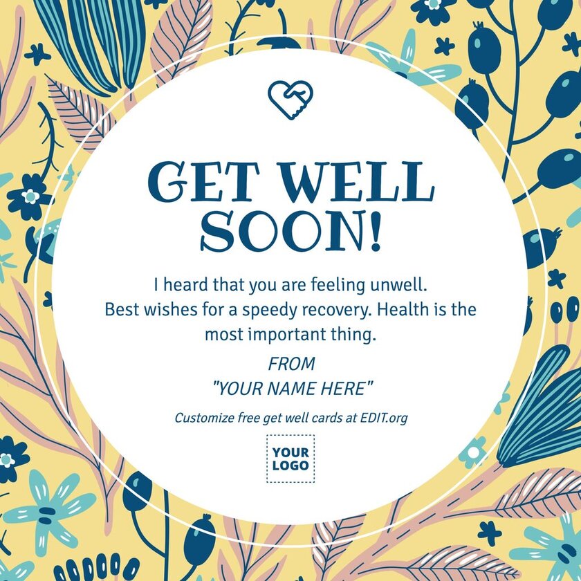 Editable free get well ecards for coworkers