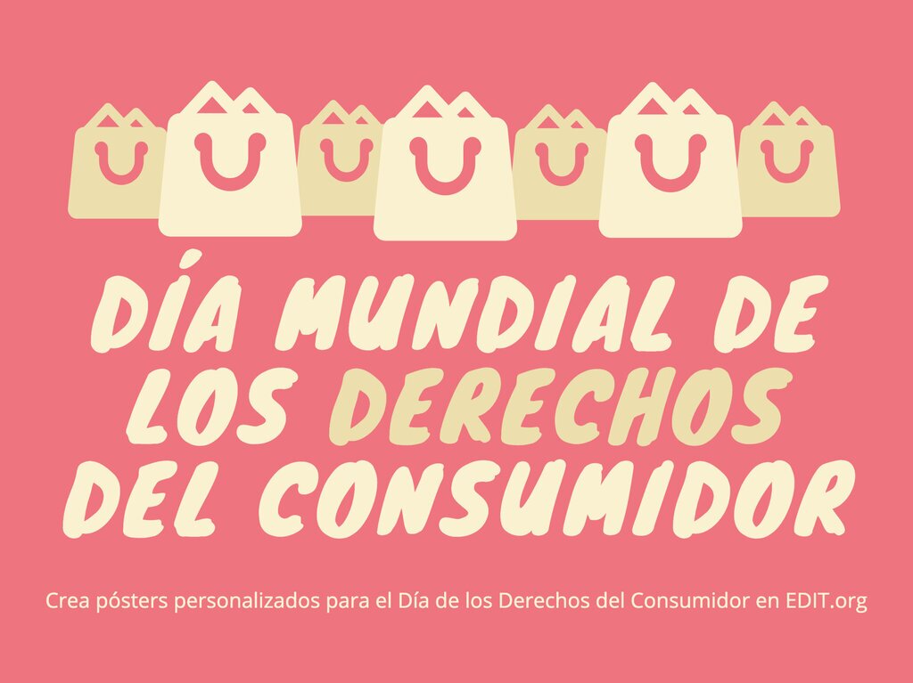 Pósters Del Día De Los Derechos Del Consumidor