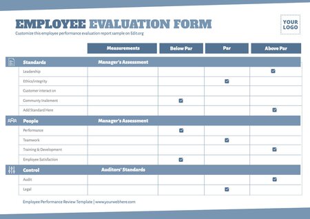 Free Employee Performance Review Templates