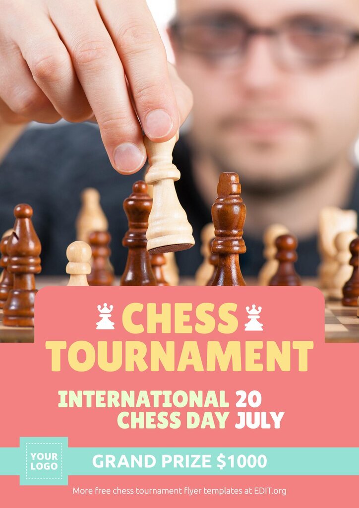 Free chess tournament flyer template