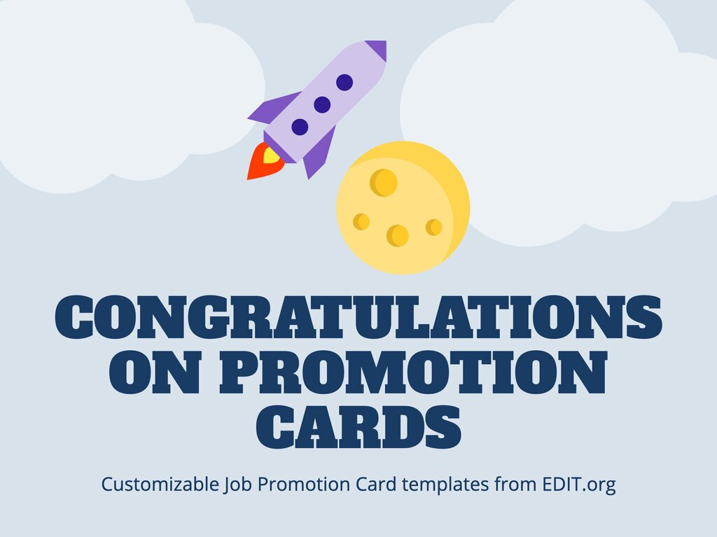 Congratulations on your Promotion Card Templates
