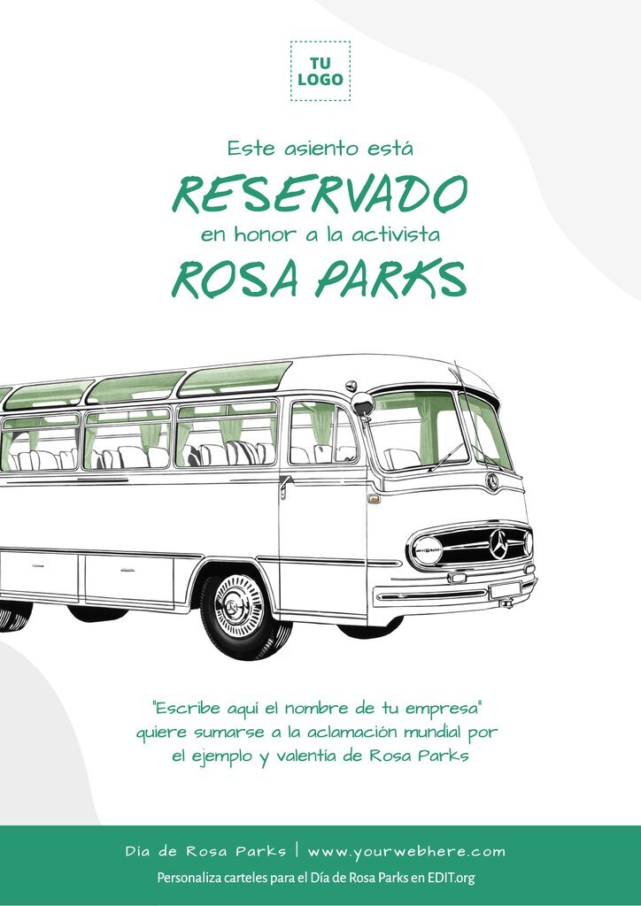 Crea pósters de Rosa Parks gratis online