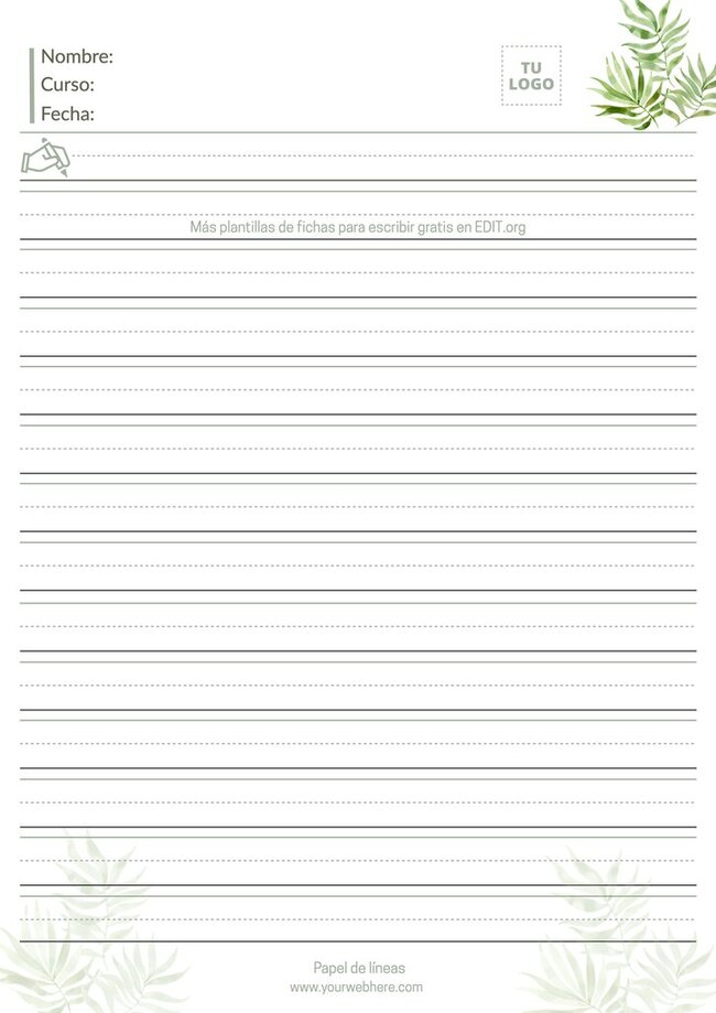 Diseña hojas con lineas para imprimir gratis