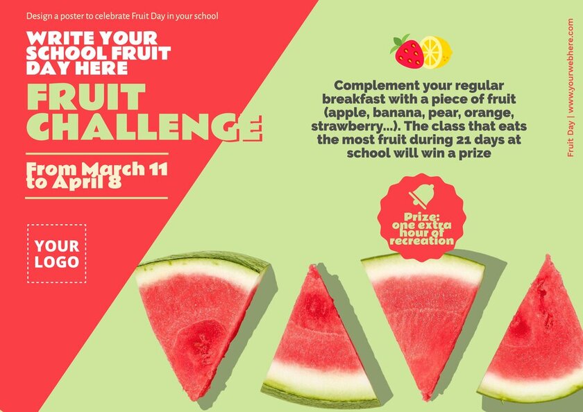 Fruit Day challenge banner template online